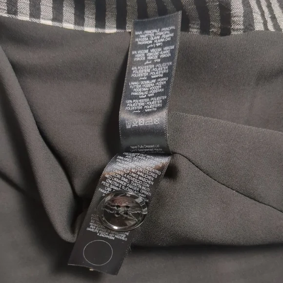 Never Fully Dressed Mono Blazer Black & White Check Jacket NWT Ret$153 - Picture 8 of 8